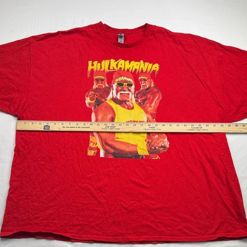 Hulkamania Red Graphic Tee men’s size 5X 100% cotton t shirt wrestling - Picture 4 of 8